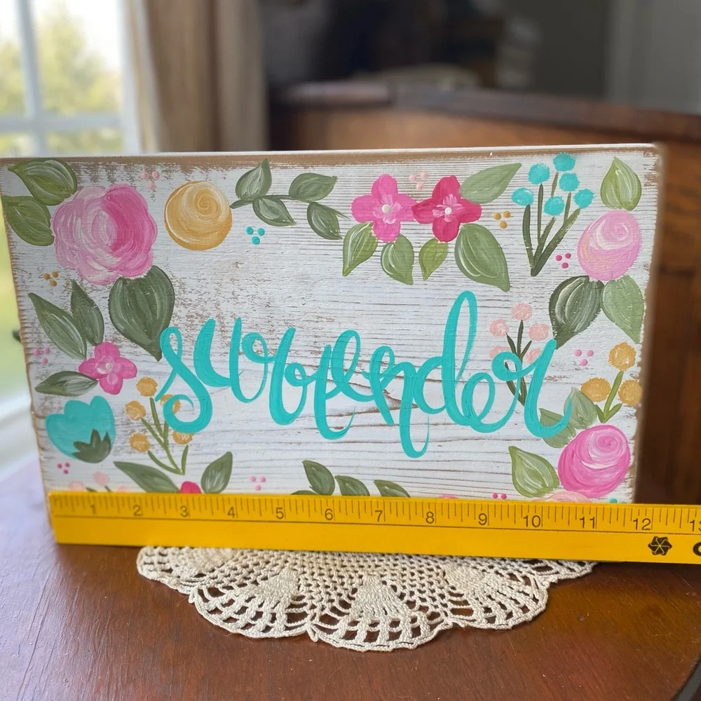 Wooden Sign “Surrender” EUC